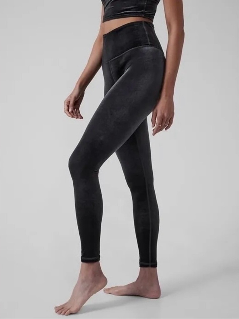 Athleta Black Velvet Leggings
